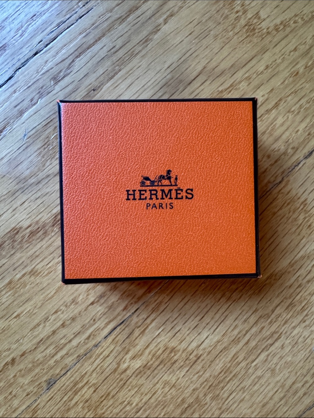 Hermès Orange Box with Black Logo